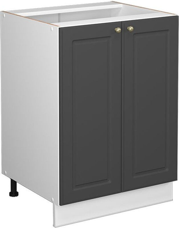Vicco Küchenunterschrank Fame-line in Anthrazit mit Drehtüren, Breite: 60 cm, Höhe: 82 cm, Tiefe: 51,6 cm - Bild 1