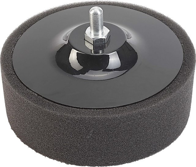 LUX-TOOLS Polierschwamm für Metall in Schwarz, Durchmesser: 120 mm - Bild 1