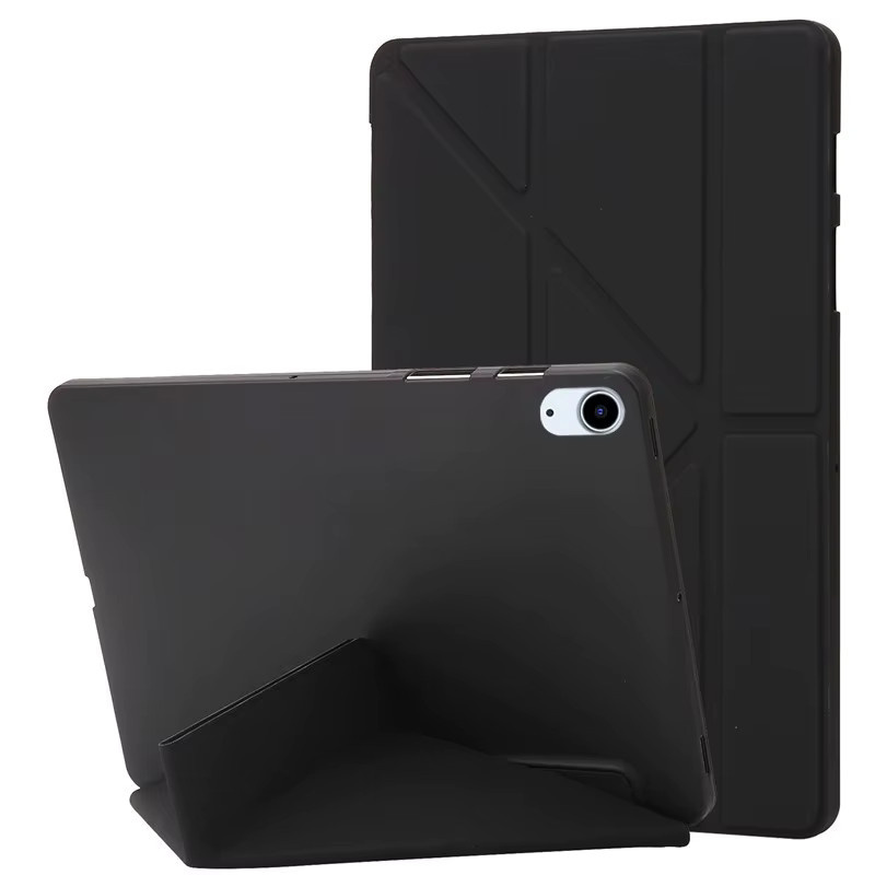 Multifunktionale Silikon-Hülle für Apple iPad 10. Generation 10,9 Zoll 2022 mit integriertem Ständer in Schwarz - Bild 1