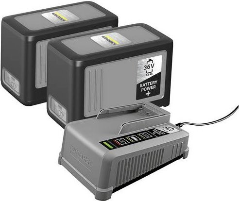Kärcher Professional Starter Kit Battery Power+ 36/75 mit 7,5 Ah Li-Ion Akku und Ladegerät in Grau - Bild 1