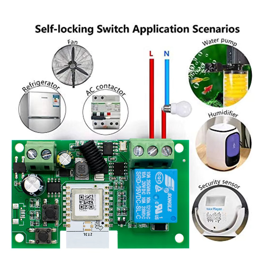 Scimagic-RC Zigbee Smart Switch Modul mit 1 Kanal Relais in Grün, kompatibel mit Alexa und Google Assistant - Bild 4