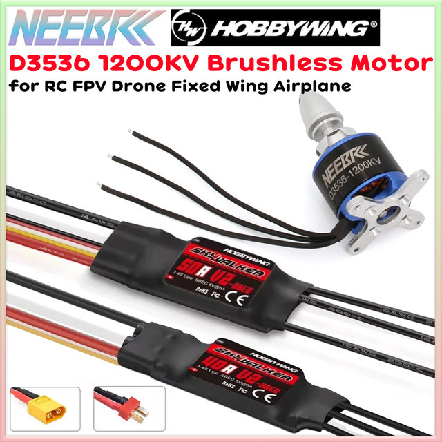 Hobbywing Skywalker 40A 50A V2 UBEC ESC, Bürstenloser Motor, für RC FPV Drone Starrflügelflugzeug Skysurfer Segelflugzeug - Bild 1