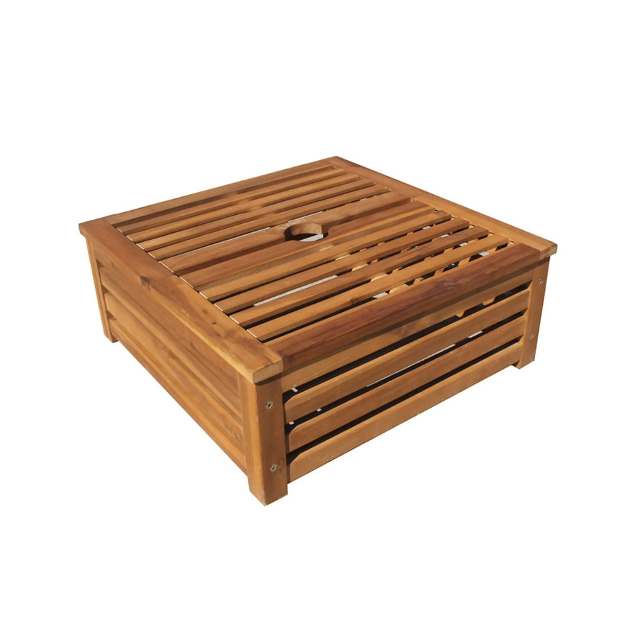DELUKE Schirmständer-Verkleidung STEFAN aus Akazie Natur, Farbe Braun, B/T/H: 58 x 58 x 23 cm - Bild 2