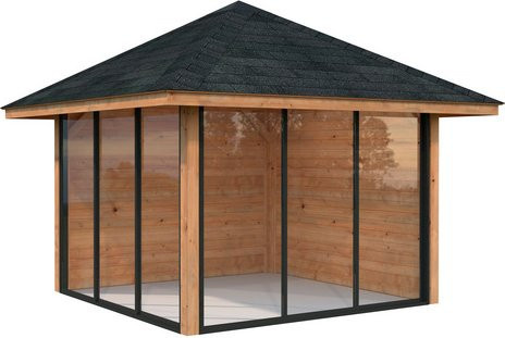 PALMAKO Pavillon Bianca Set 201 Slide aus Fichtenholz in Braun, B/T/H: 300 x 300 x 319 cm - Bild 1