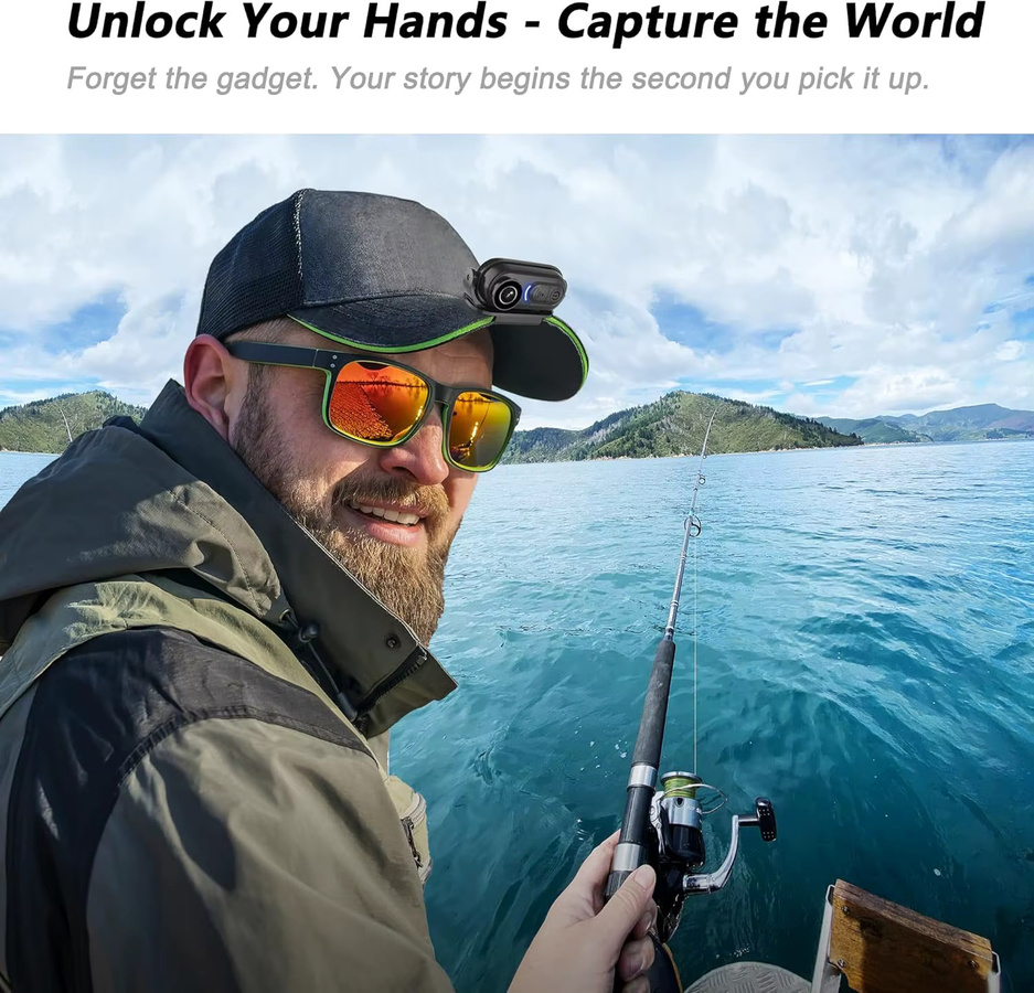 POVCAN 4K Mini-Action-Camera mit EIS, tragbare Daumengroße Kamera in Schwarz für POV-Aufnahmen bei Sport, Reisen und Outdoor - Bild 5