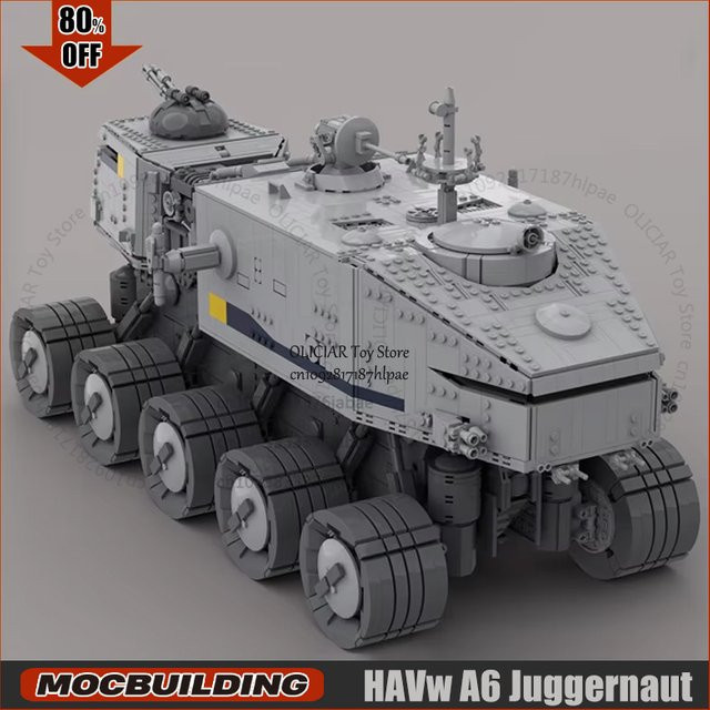 UCS Star Film MOC HAVw A6 Juggernaut Bausteine DIY Montage Modell Puzzle Set in Grau - Bild 1
