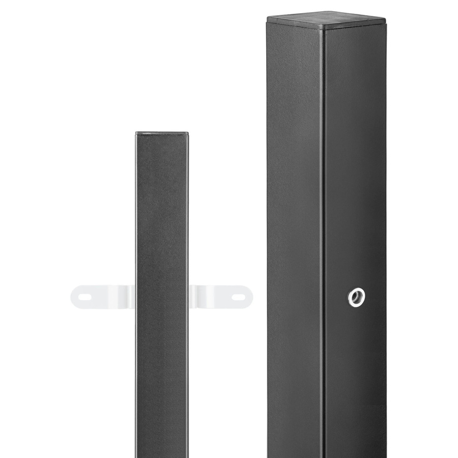 Chaussee Zaun-Mittelpfosten aus Aluminium in Schwarz Matt, B/T/H: 5,1 x 5,1 x 150 cm - Bild 2