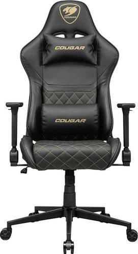Cougar Armor One V2 Gaming-Stuhl in Gold und Schwarz mit PVC-Leder und Stahlgestell - Bild 1