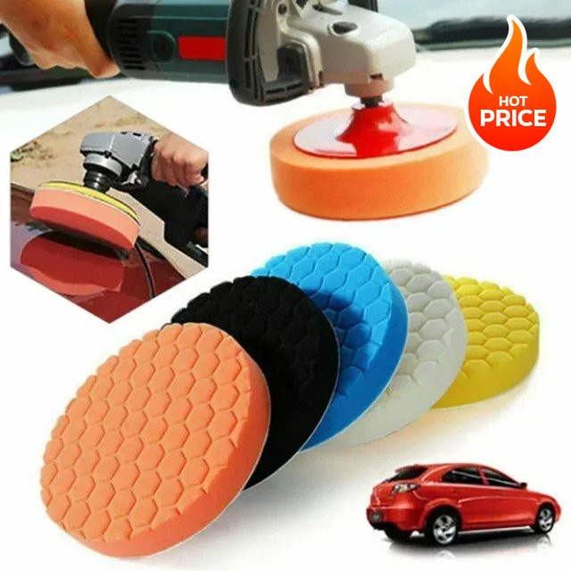 5-teiliges Auto-Detailing-Polierset mit selbstklebenden Polierscheiben für Bohrmaschinen in Multicolour - Bild 1