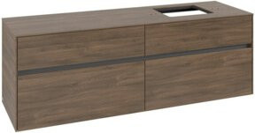 V&B Waschtischunterschrank Collaro mit Waschbecken rechts in Arizona Oak, B/T/H: 160 x 54,8 x 50 cm - Bild 1