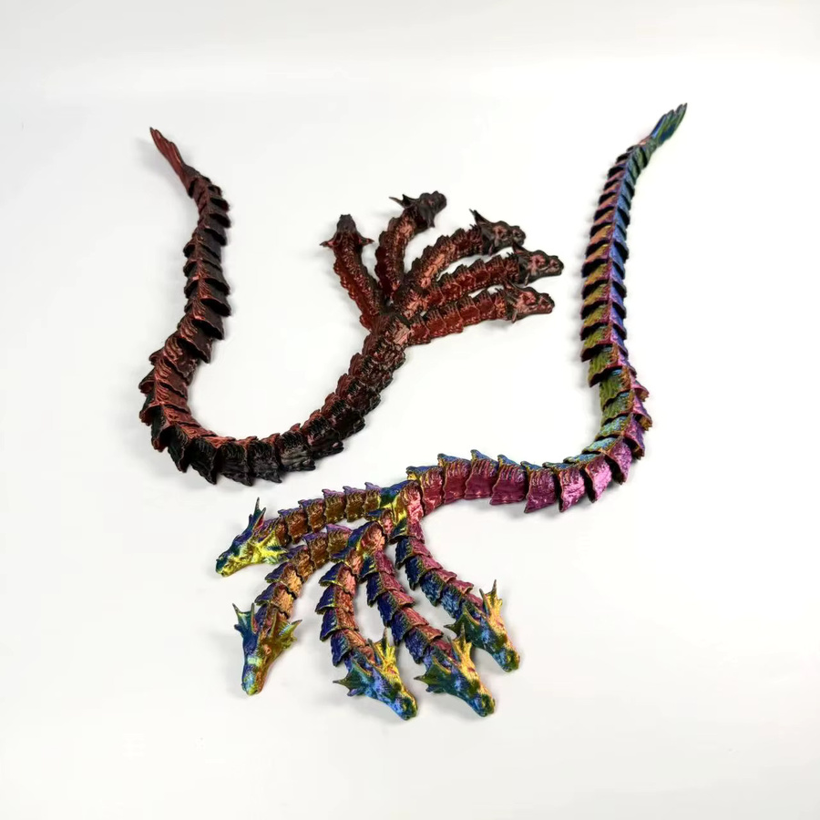 LDCX Fünfköpfiger Drache als bewegliches Scharnierspielzeug im 3D-Druck-Design - Bild 2