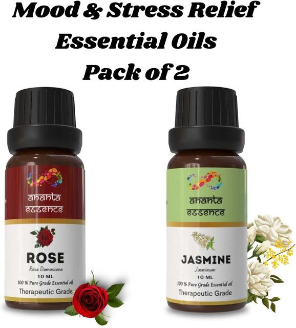 Ananta Ätherisches Öl Set Rosen- & Jasmin, 2 x 10 ml, Unisex - Bild 1