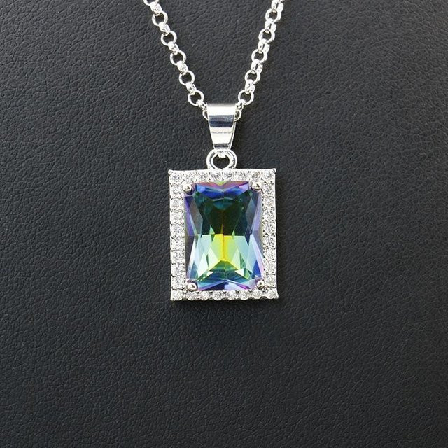 YIRAN Schmuckset, Kupfer, Silber, Kristall, Zirkonia, Unisex - Bild 1