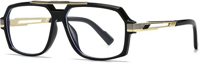 Dote Lesebrille, Quadratisch, Metall, Vollrand, Unisex, Blau - Bild 1