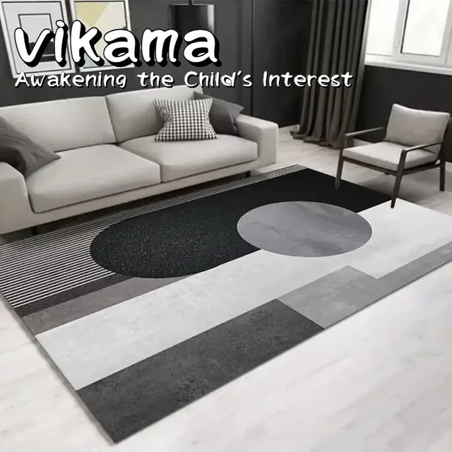 VIKAMA Skandinavischer Luxusteppich für dein Schlafzimmer, weich und rutschfest - Bild 1