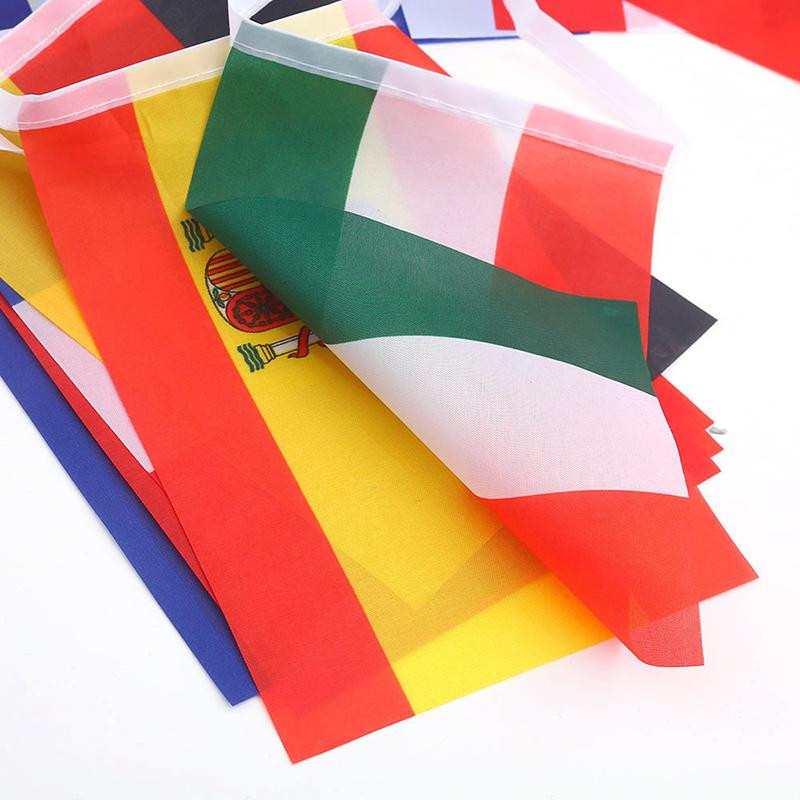 Paddya Europa Länder Flaggen Bunting Set mit 24 Stück, Mehrfarbig, Polyester, Größe pro Flagge: Breite: 21 cm, Höhe: 14 cm - Bild 3