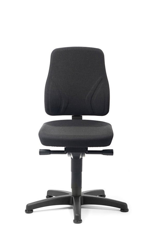 Arbeitsdrehstuhl All in One Trend von BIGBOXX in Schwarz mit Gleitern für Home Office und Profis - Bild 1