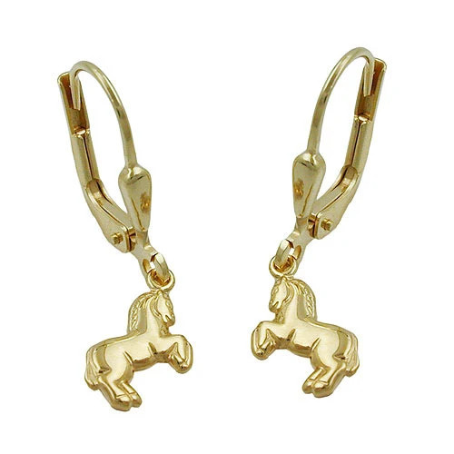 SIGO Brisur Ohrring Pferd, 375 Gold, Damen - Bild 1