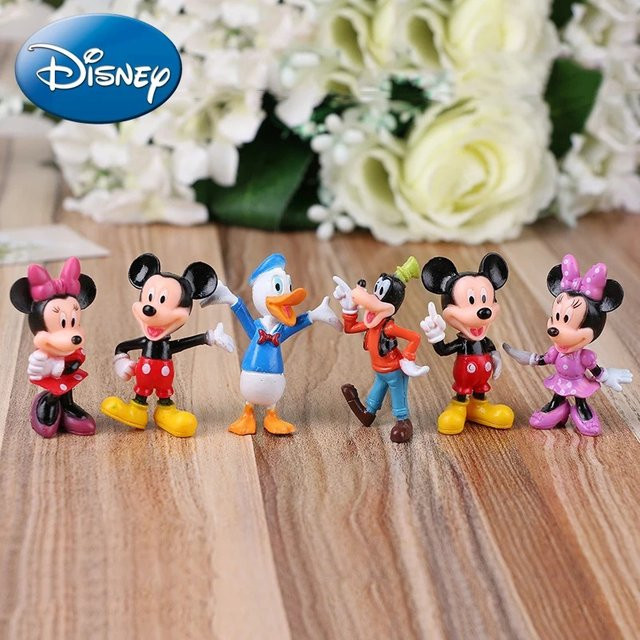 Disney Mickey Maus Minnie und Donald Duck Actionfiguren Set aus PVC, 6-teiliges Kinder Spielzeug und Dekoration in Multicolor - Bild 1