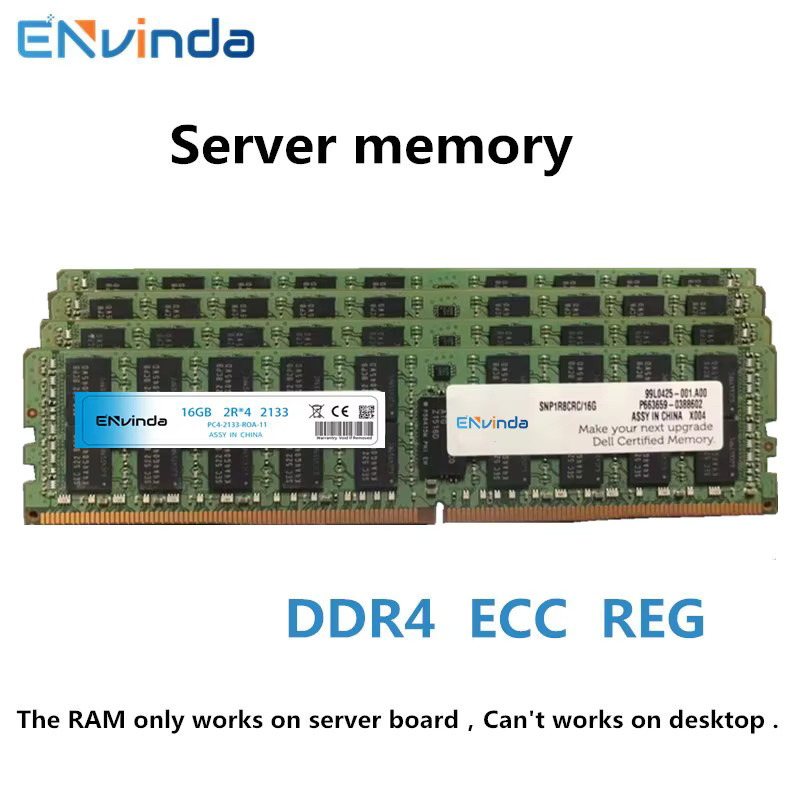 ENvinda DDR4 RAM Serverspeicher für X99 Motherboards, Farbe: Grün - Bild 2