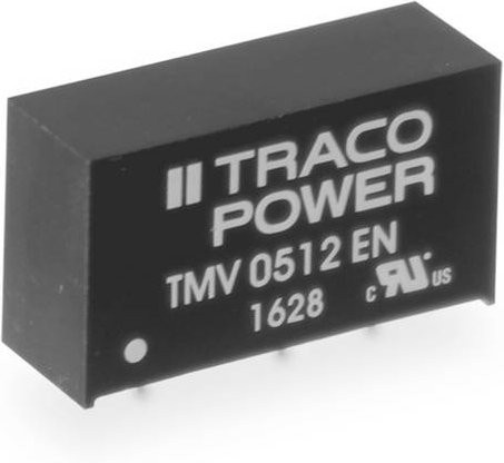 TracoPower TMV 1215EN DC/DC-Wandler Print 12 V/DC auf 15 V/DC 65mA 1W Schwarz - Bild 1