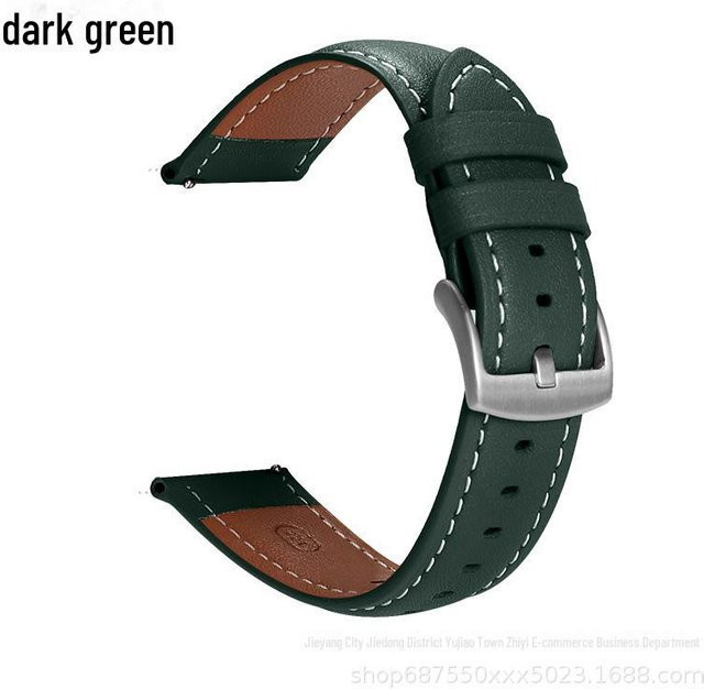 Uhrenarmband Echtleder, Schwarz, Unisex - Bild 1
