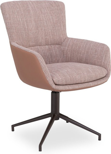 Armlehnstuhl plantagie AIDA FLAIR in Braun mit Stoffbezug und Metallgestell, B/T/H: 68 x 64 x 92 cm - Bild 1