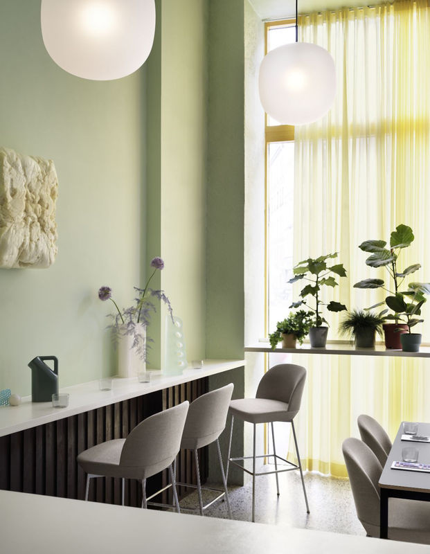 Muuto Rime Hängeleuchte aus Glas und Metall in Transparent, Orange oder Weiß, dimmbar und mit austauschbarem Leuchtmittel - Bild 2