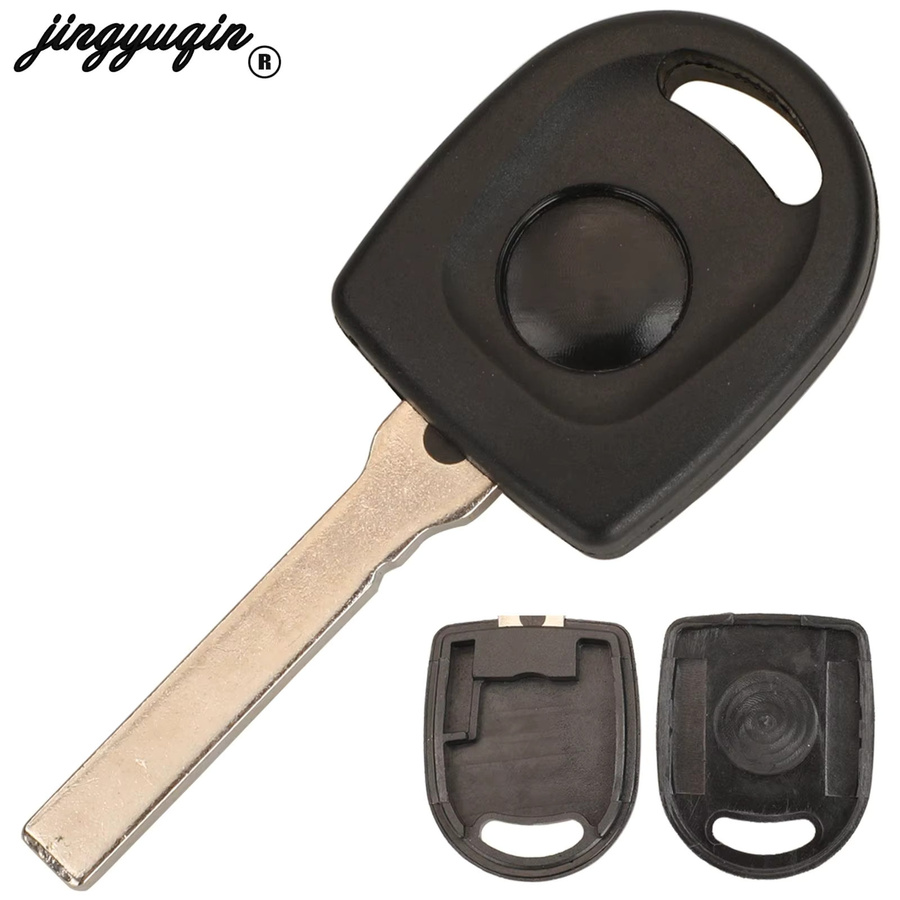 Jingyuqin 10er Set Transponder Auto Fernbedienung Schlüssel Shell für VW Polo Golf SEAT Ibiza Leon SKODA Octavia Ersatz HU66 HU162t Schwarz - Bild 3