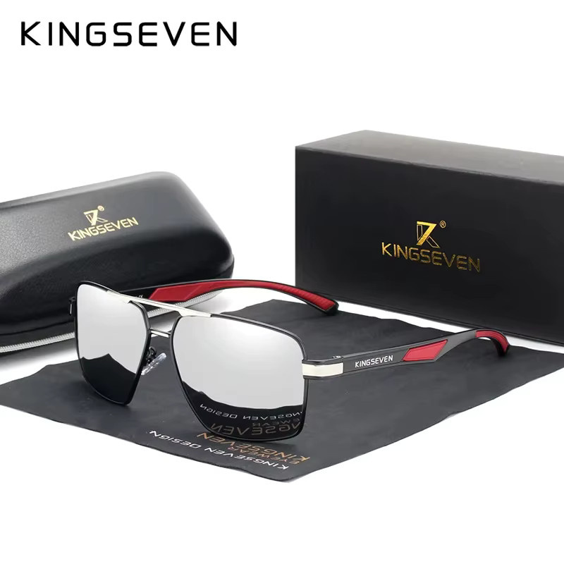 Kingseven Sonnenbrille Herren, Vollrand, Aluminium, polarisiert - Bild 2