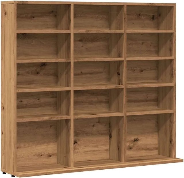 vidaXL CD-Regal Artisan-Eiche aus Holzwerkstoff, B/T/H: 100 x 23 x 89,5 cm - Bild 1