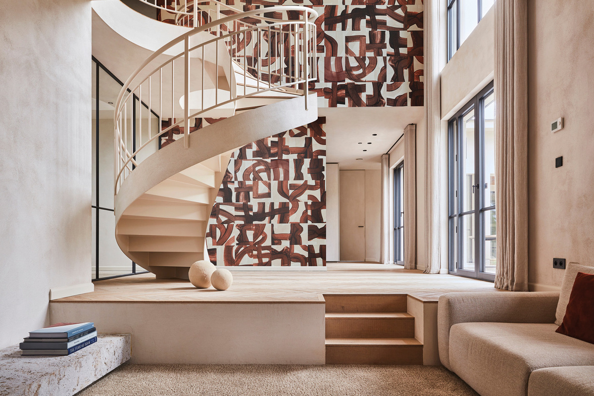 Omexco Wallpaper Grandeur RIV61 abstrakte Wandtapete Multicolour Vlies Wandbild modern waschbar und abwaschbar - Bild 1