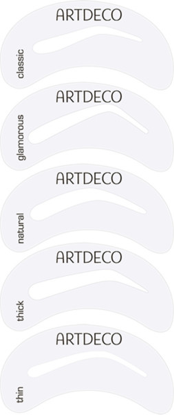 Artdeco Augenbrauen-Schablonen mit Pinsel, Unisex - Bild 1