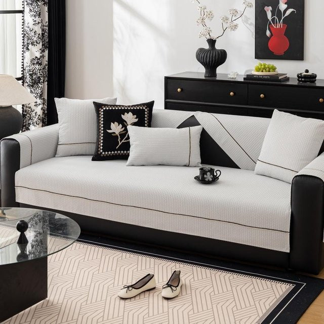 Rutschfestes Chenille Sofakissen von Super Six, quadratisches Sitzkissen für dein Sofa, B/B: 70 x 70 cm - Bild 1