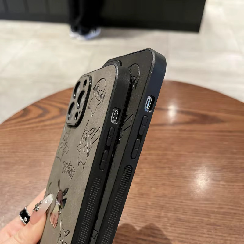 Potdemiel Handyhülle mit Japan Anime Pikachu Motiv für iPhone Modelle in Schwarz - Bild 3