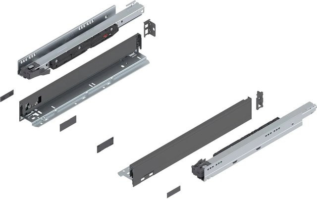 Blum Legrabox Pure Set Schubladensystem mit Blumotion Soft-Close, Nennlänge: 450 mm, Tragkraft: 70 kg, Farbe: Oriongrau matt - Bild 1