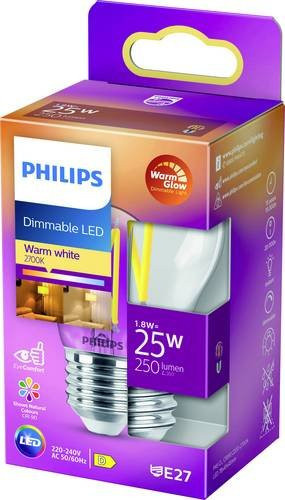 Philips LED Tropfenform E27 Warmweiß 2,5W (entspricht 25W) Ø 45 mm x L 78 mm - Bild 1