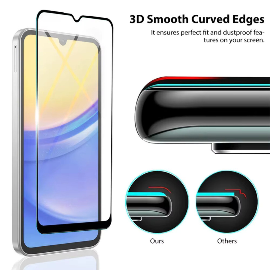 3er Pack Full Cover Displayschutzfolie aus gehärtetem Glas für Samsung Galaxy A56 A55 A35 A33 A26 A13 A15 A17 A23 A25 A53 in Transparent - Bild 5