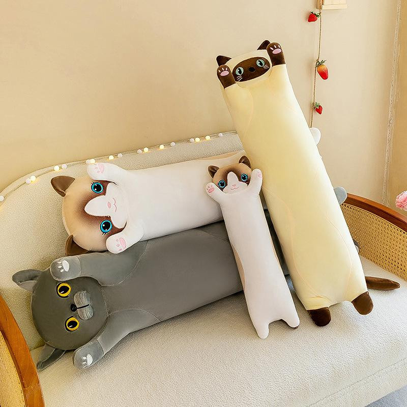 Flylo Lange Katze Puppe, Plüsch Spielzeug, grau, 90cm - Bild 2