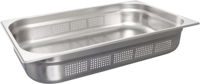 Schneider GN 1/1 Gastronormbehälter aus Edelstahl gelocht, Farbe: Silber, Tiefe: 10 cm - Bild 1