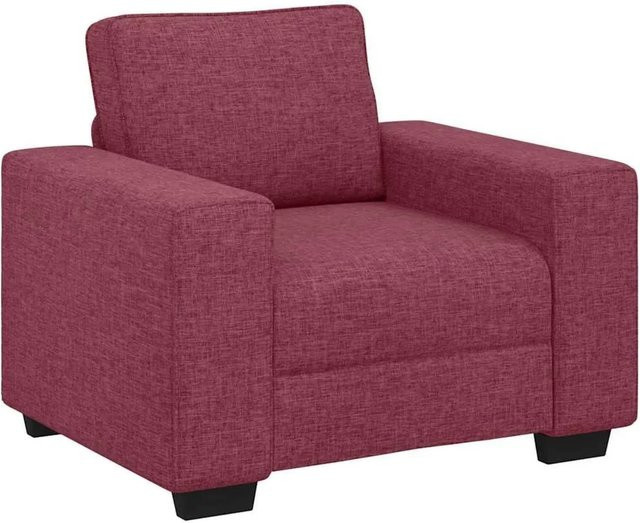 vidaXL Sessel in Weinrot mit Stoffbezug und Armlehnen B/T/H: 100 x 77 x 82 cm - Bild 1