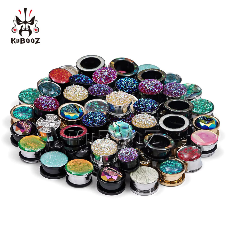KUBOOZ Ohrtunnel Plugs Gauge Set Edelstahl, Unisex - Bild 2