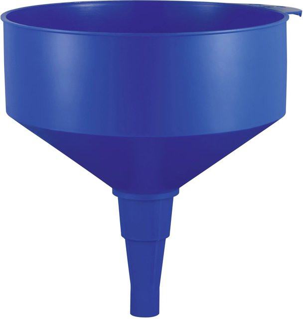 LUX-TOOLS Trichter mit Sieb aus Metall in Blau Durchmesser: 23,5 cm - Bild 1