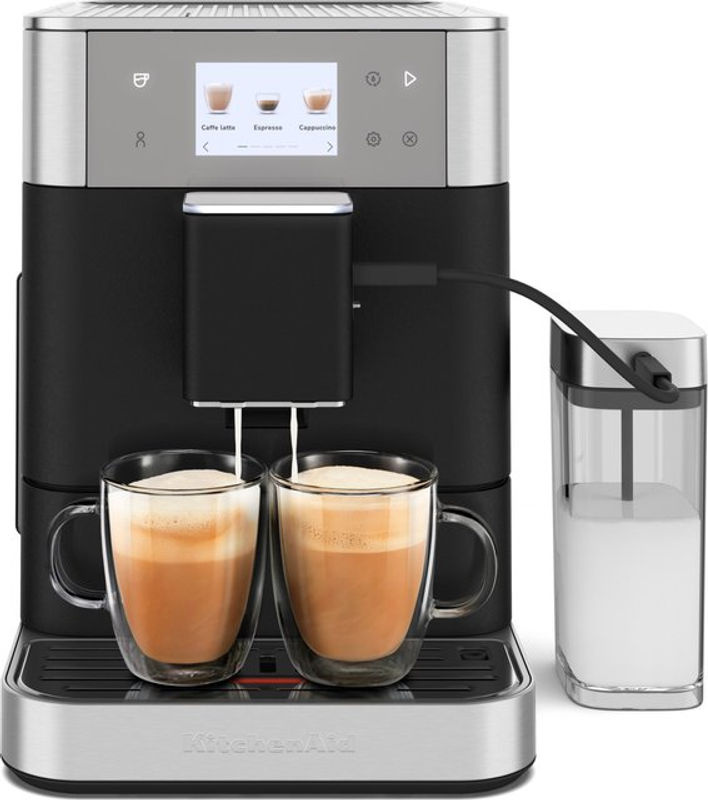 KitchenAid KF7 5KES8557EBK Kaffeevollautomat in Schwarz mit Milchbehälter und Touchdisplay - Bild 2
