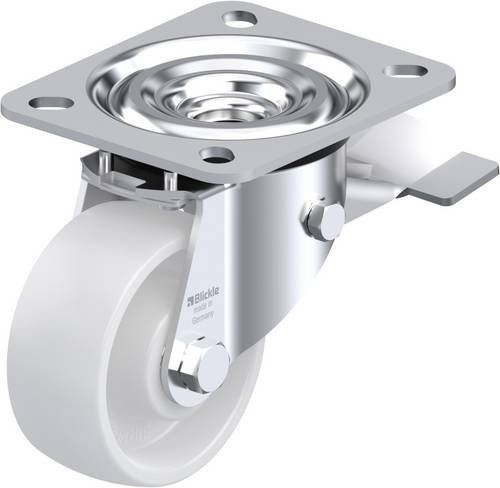 Blickle L-PO 75XR-ST Lenkrolle mit Feststeller, verzinkt, Rad-Durchmesser: 75 mm, Tragfähigkeit: 200 kg - Bild 1