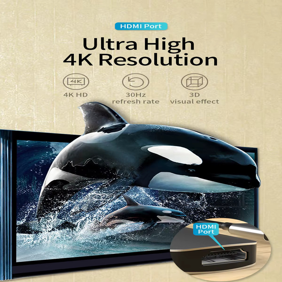 Basix USB-C-Hub Dockingstation mit HDMI und USB 3.0 in Grau für Macbook Air und iPad M1/M2 - Bild 5