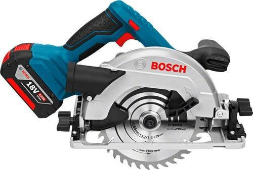 Bosch Professional Akku-Handkreissäge GKS 18V-57 G in Blau/Schwarz mit 2 Akkus und L-BOXX - Bild 3