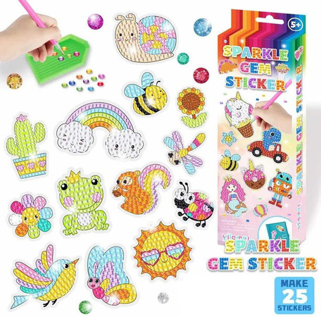 Toys-Glory Fourall GEM 5D Diamantmalerei Aufkleber Set, DIY Kunsthandwerk Spielzeug, ab 5 Jahren