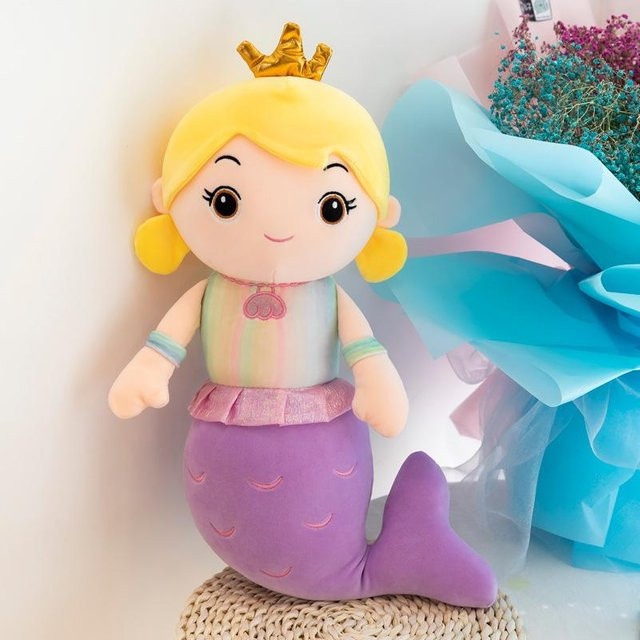 Joyful toys Meerjungfrau Puppe Plüschtier, Prinzessin, violett - Bild 1