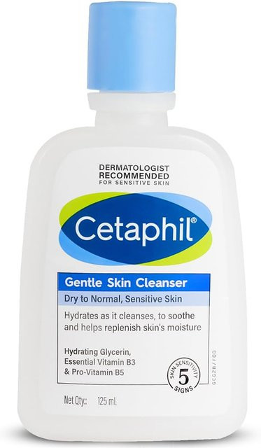 Cetaphil Sanfter Feuchtigkeitsspendender Gesichtsreiniger, 125 ml, Niacinamid - Bild 1